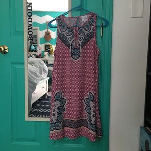 Patterned Sleeveless Dress